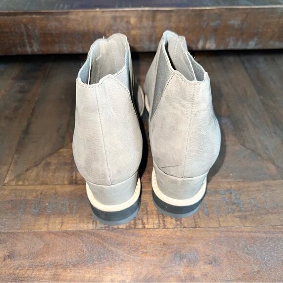 Eileen Fisher Caddy Nubuck Leather Chelsea Wedge Bootie - Picture 3 of 5